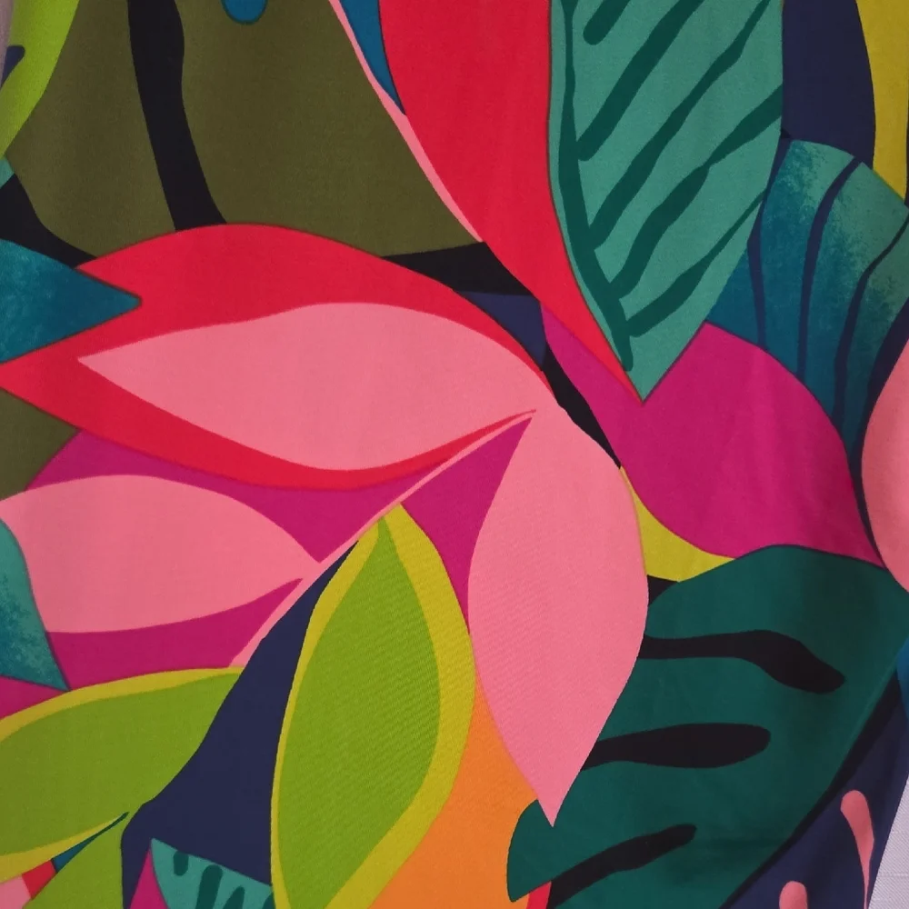 Trina Turk Multicolor Tropical Wide Leg Pants - Picture 7 of 7